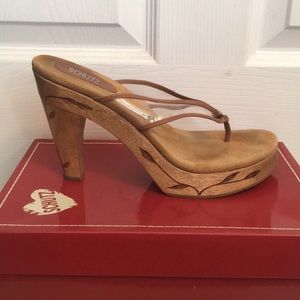 Schutz Wood Platform Flip Flops
